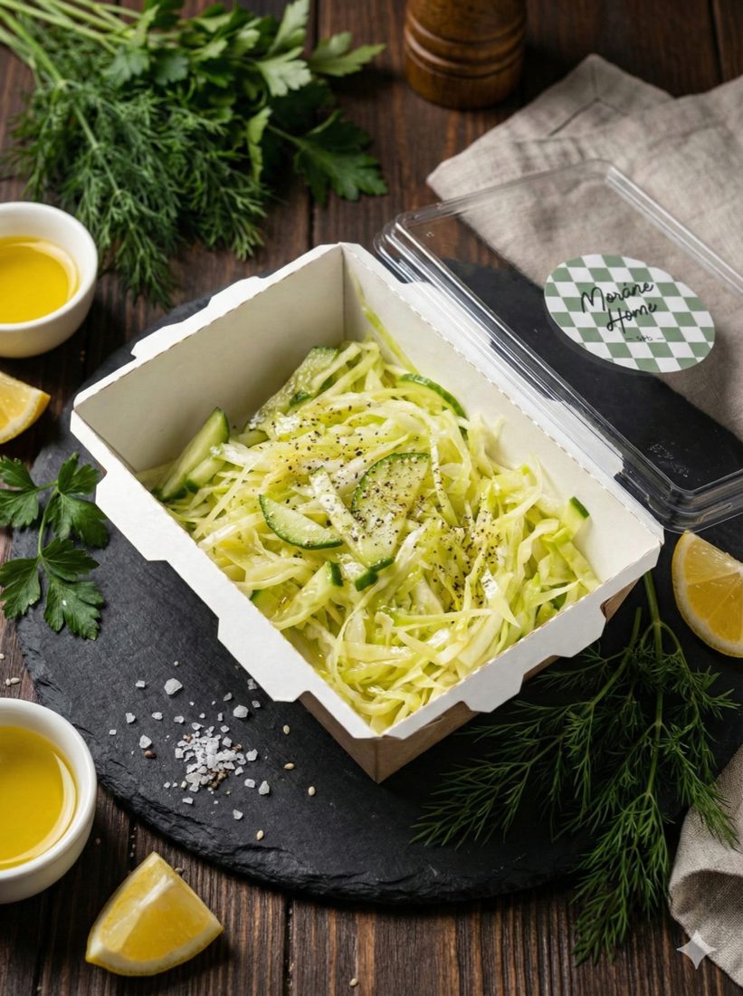 Капустный салат с огурцом