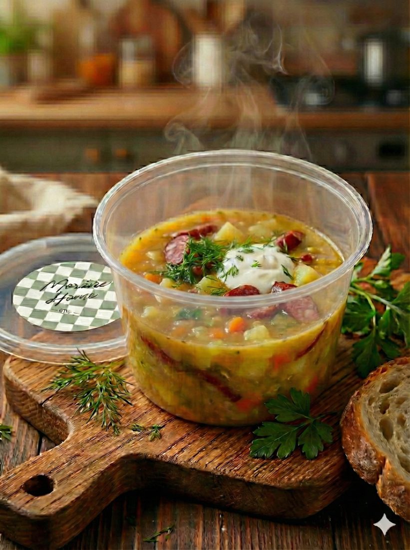 Гороховый суп с копчёностями